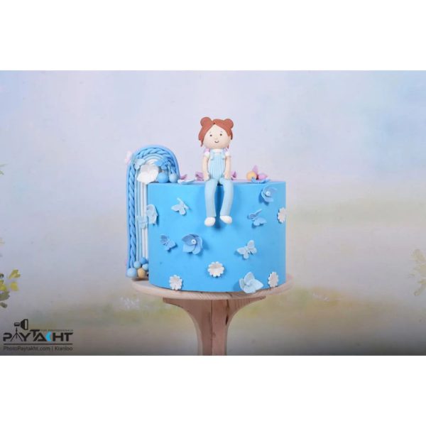ماکت کیک دختر پسر بنفش آبی | فتوپایتخت